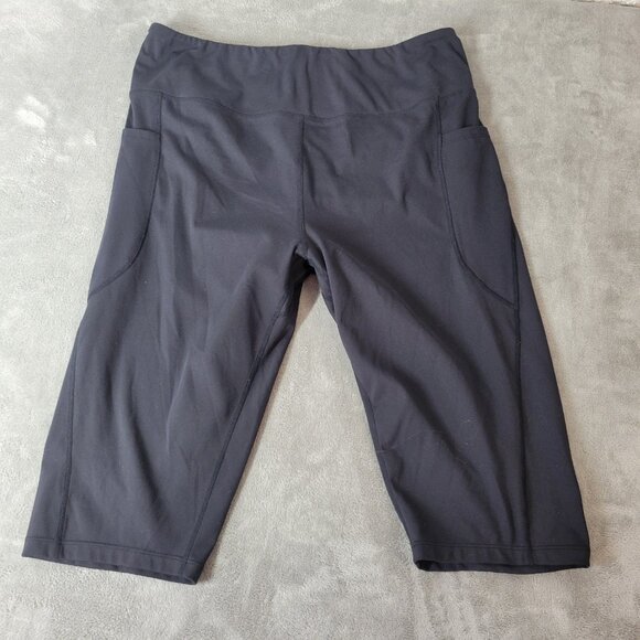 Baleaf Womens Shorts 2XL Plus Biker Black Poly Blend LONG Lightweight BLA144E - Picture 1 of 10